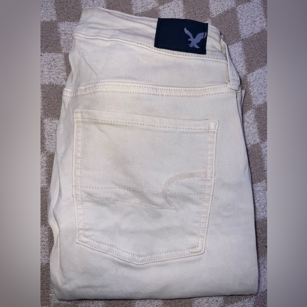 American Eagle Outfitters Women's Cream Jeggings